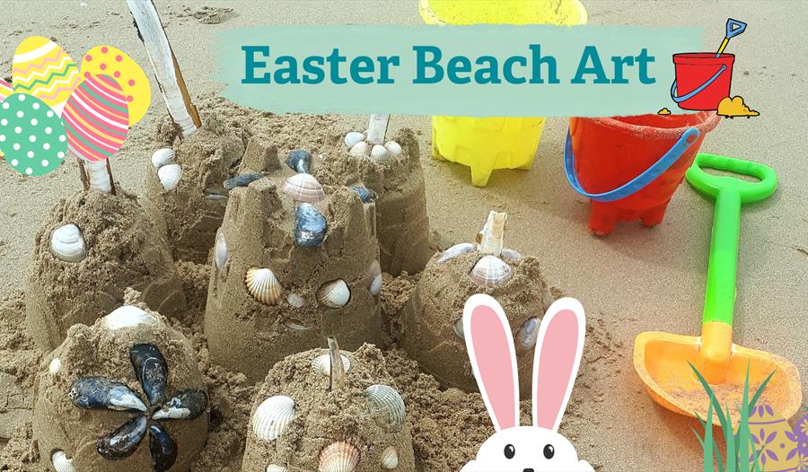 Easter Themed Beach Art