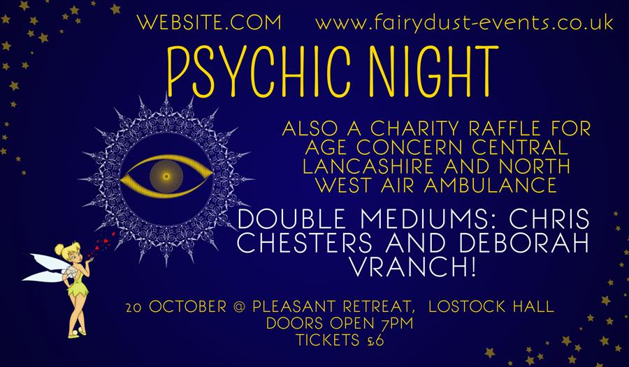 Psychic Night @ Pleasant Retreat, Lostock Hall 20 October