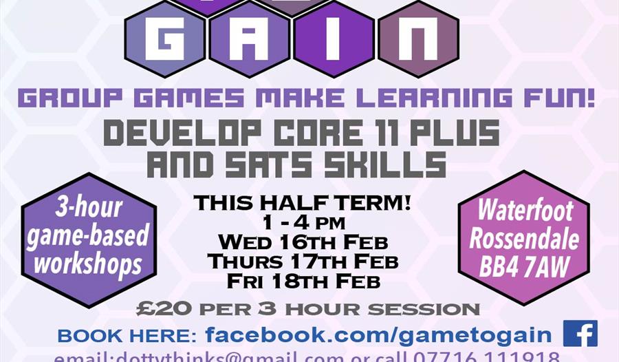 Game to Gain 11 plus workshops