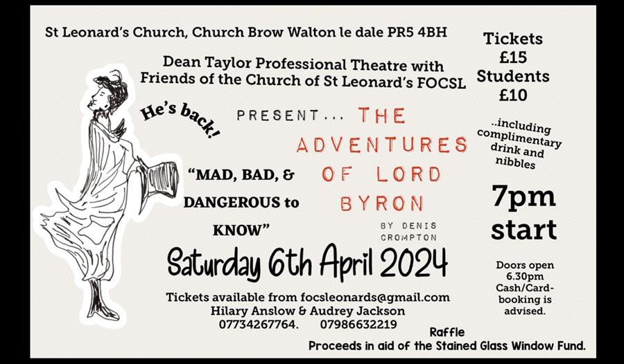 Dean Taylor presents The Adventures of Lord Byron