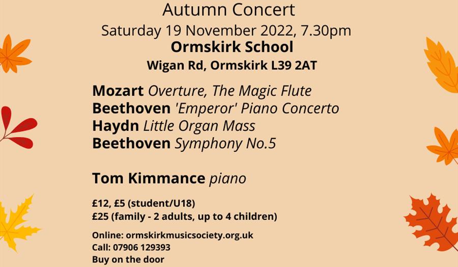 Ormskirk Music Society Autumn Concert