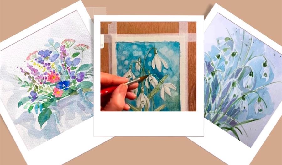 Beginners Watercolour Flower Paintings Class