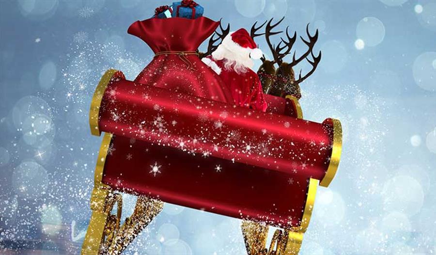Santa on his way to Houndshill Grotto