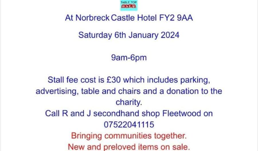 Blackpool Indoor tabletop sale
