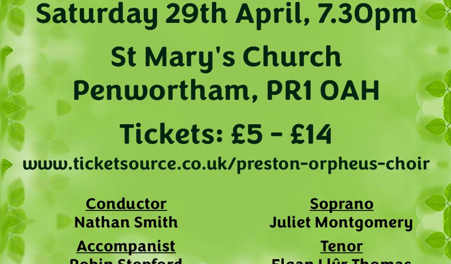 Preston Orpheus Choir - Spring concert