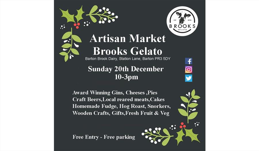 Brooks Gelato, Christmas Artisan Market, poster