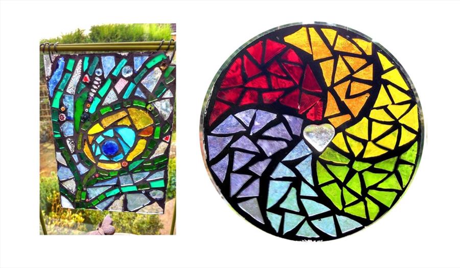 Mosaic Garden Sun Catcher or Mandala Class