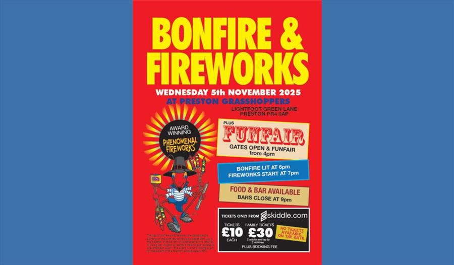 5th November Bonfire and Fireworks Night at Hoppers