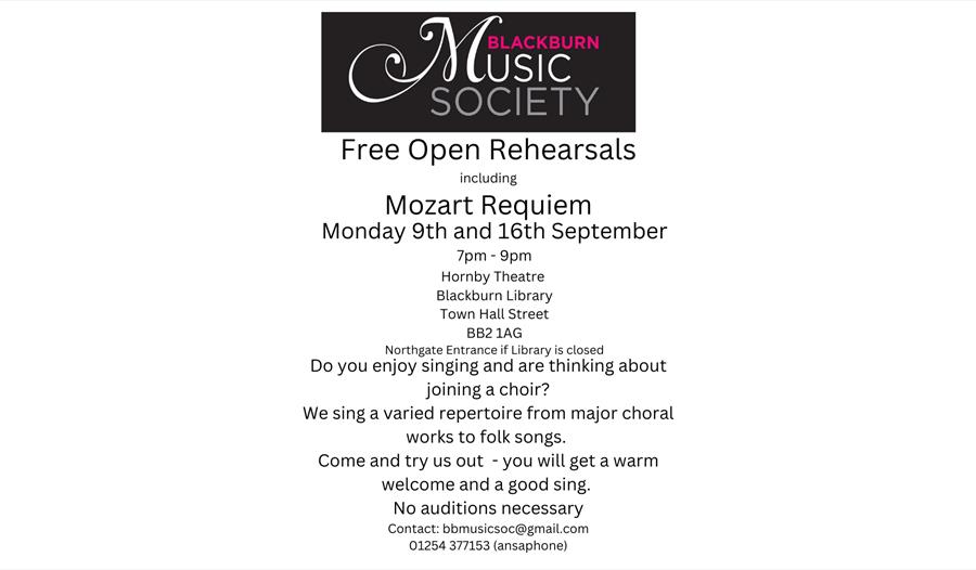 Blackburn Music Society Open Rehearsals