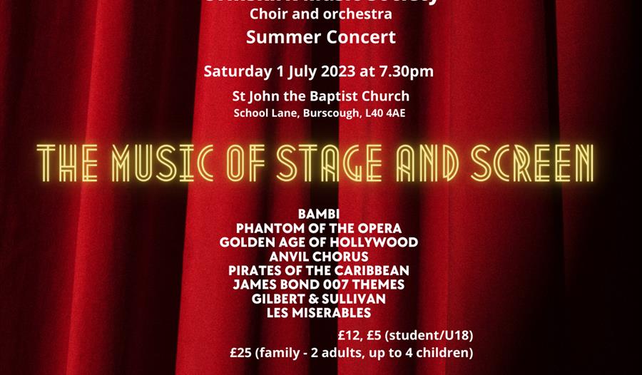 Music of Stage and Screen - Ormskirk Music Society
