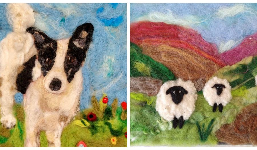 Needle Felted Landscapes or Animal Portraits Class