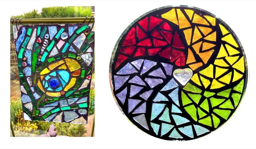 Garden Sun Catcher or Mandala Mosaic Class