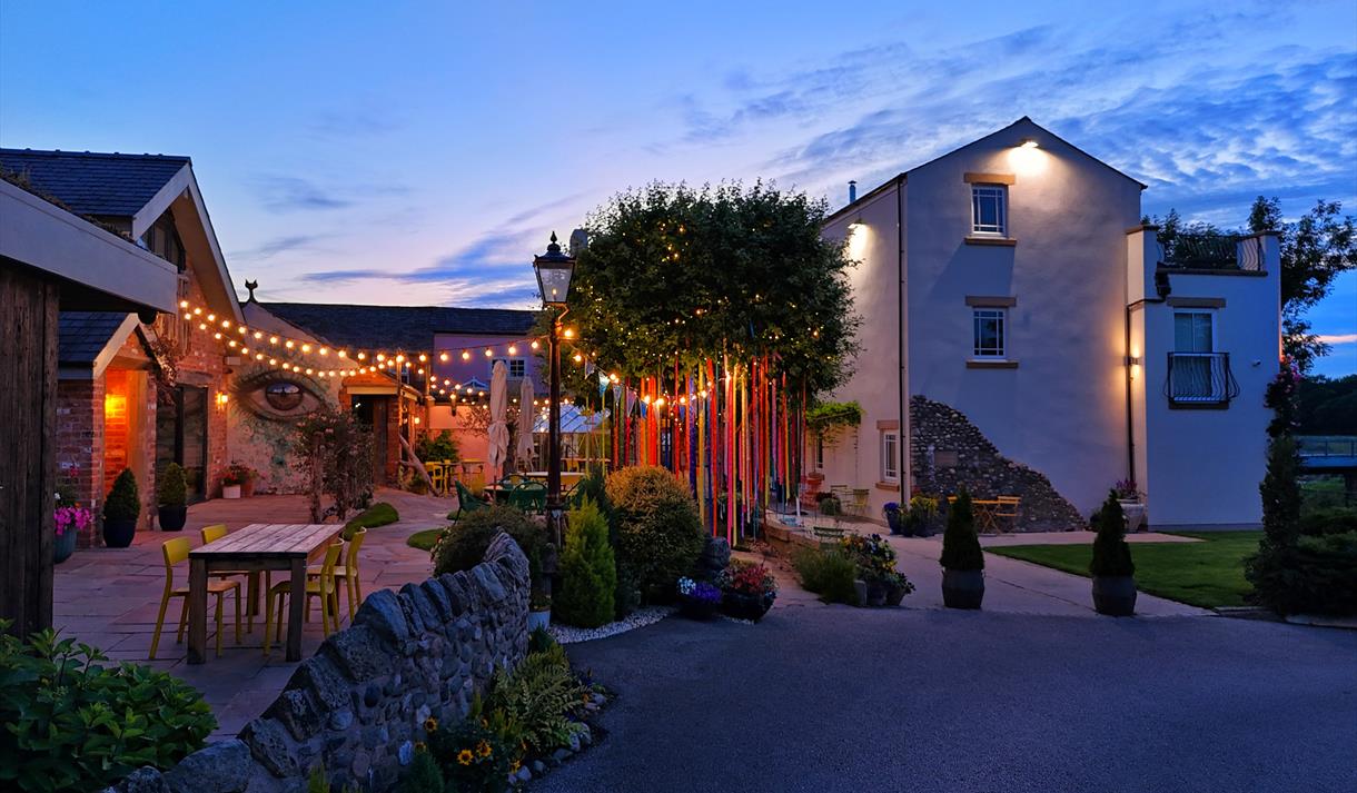 Green houses at Cartford Inn