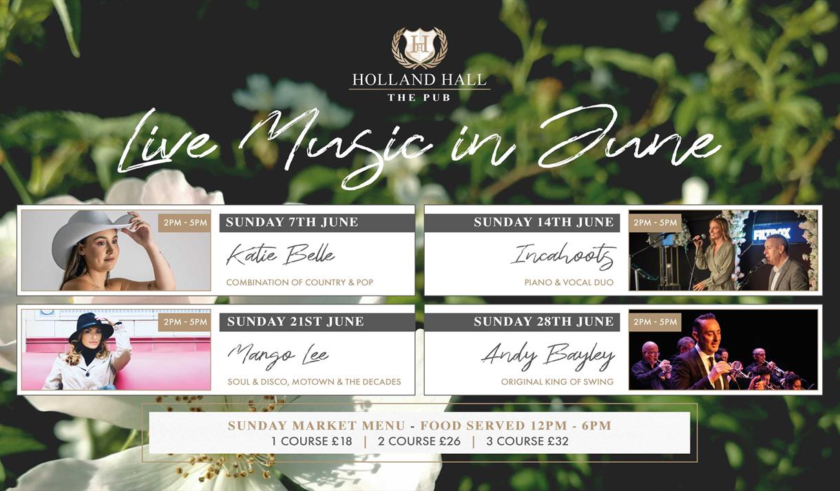 Live Music Sundays in June at The Pub at Holland Hall