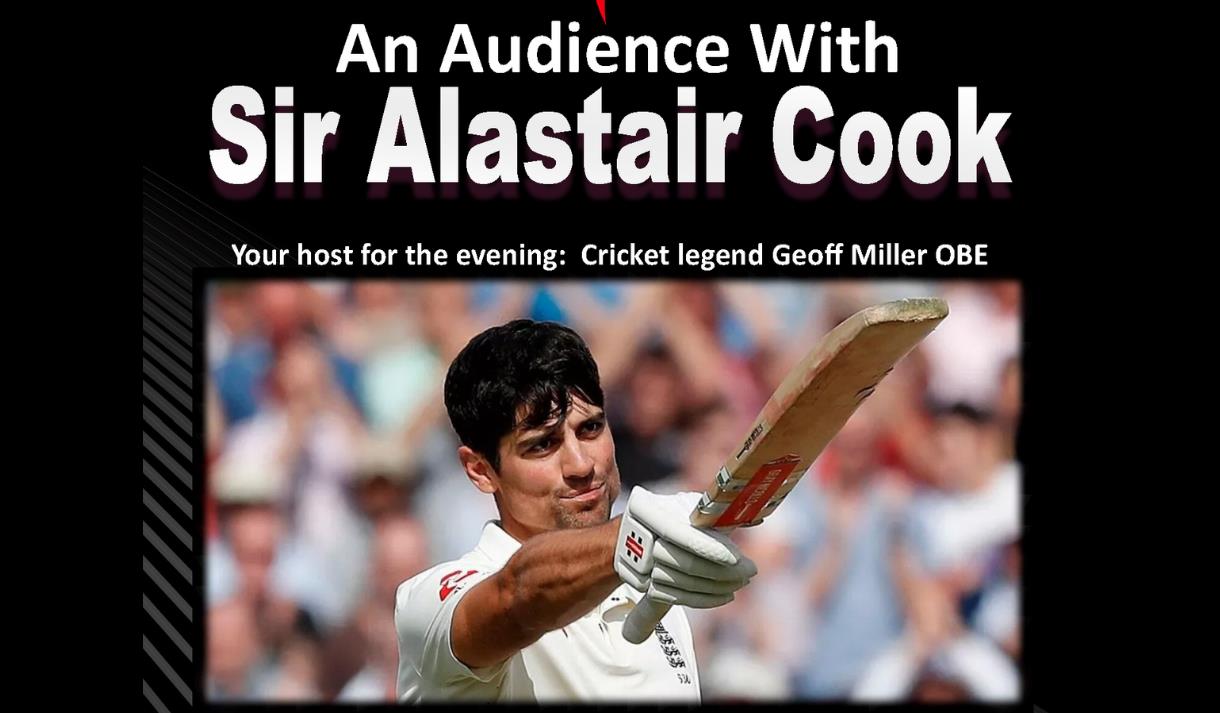 An Audience with cricketing legend Sir Alastair Cook