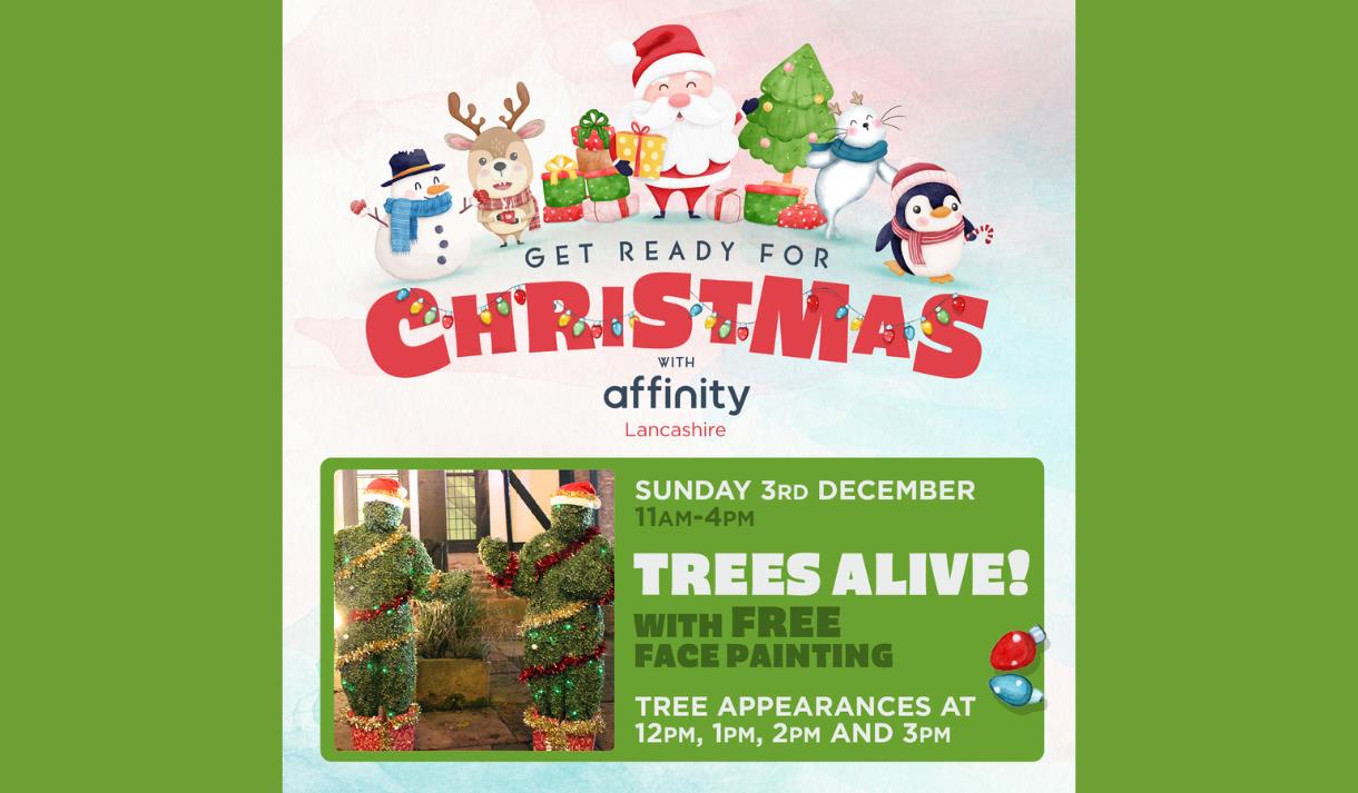 Meet the Living Christmas Trees with Free Face Painting