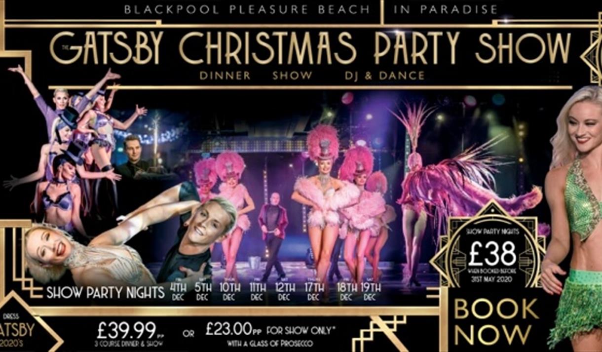 Gatsby Christmas party show Blackpool Pleasure Beach