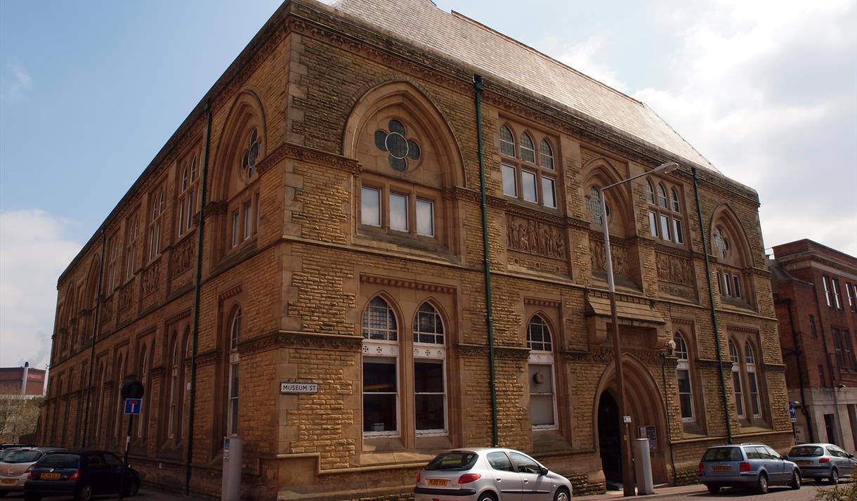 Outside of the museum building in Blackburn