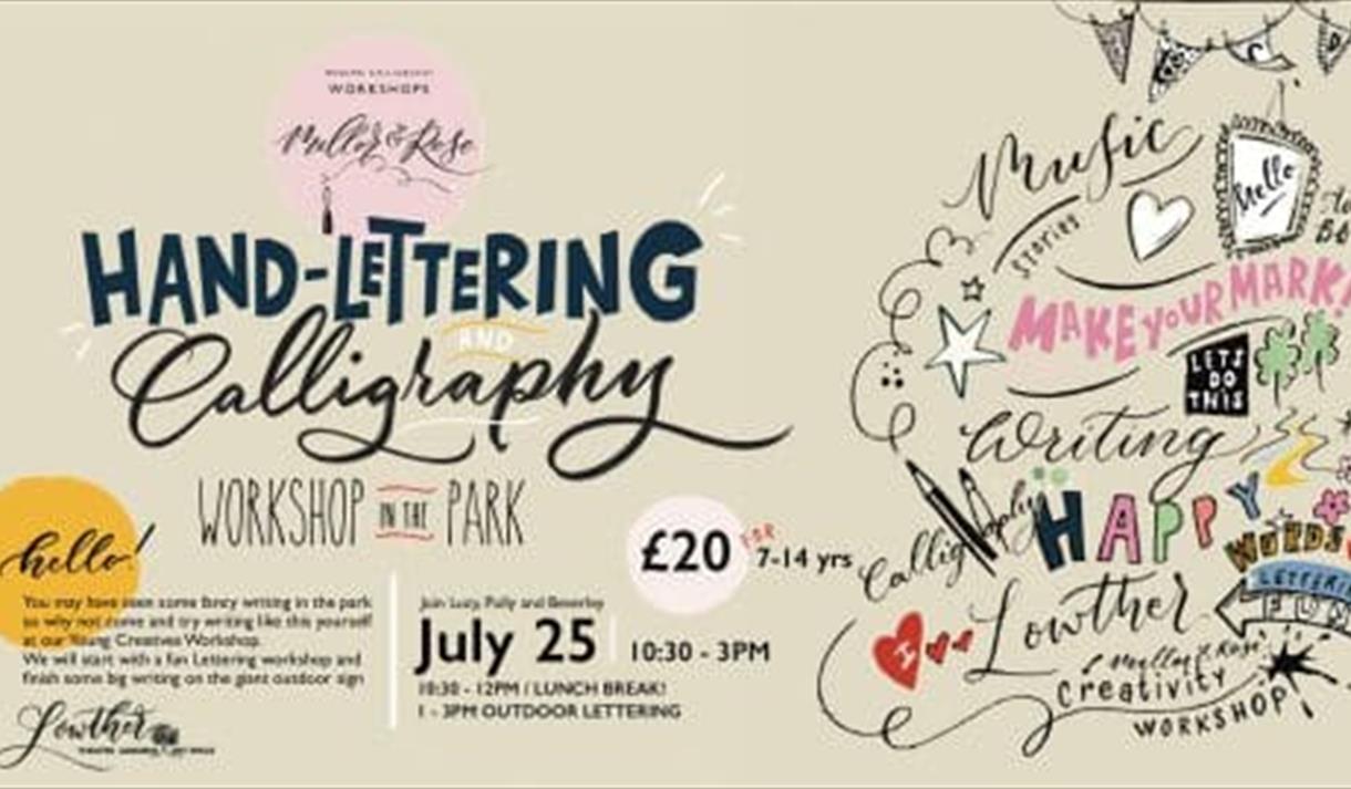 Hand-lettering and calligraphy workshop (ages 7 – 14)