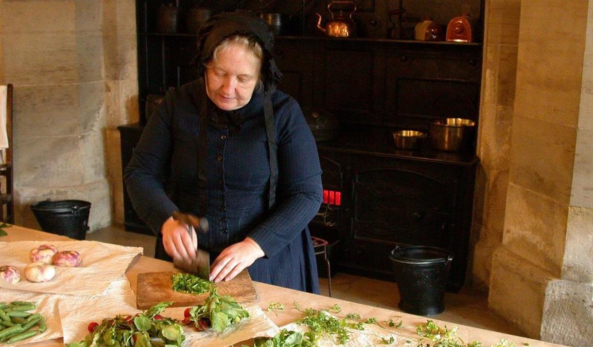 Meet the Housekeeper in the Victorian kitchen at Gawthorpe Hall