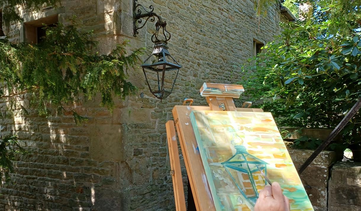 Painting Padiham at Gawthorpe Hall