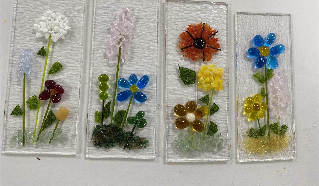 Mother's Day Glass Fusing with Crafty Diane on the Jungle Queen on the Lancaster Canal