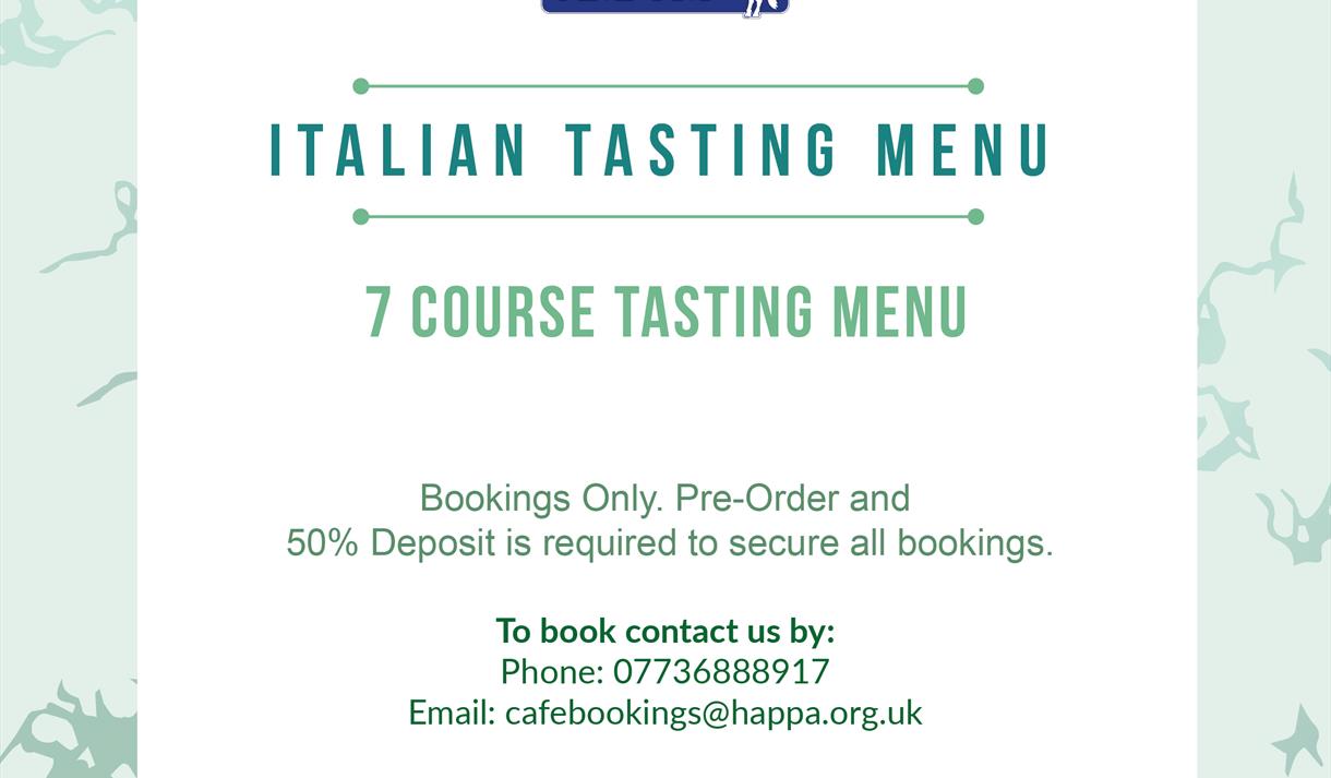 5 Course Italian Tasting Menu