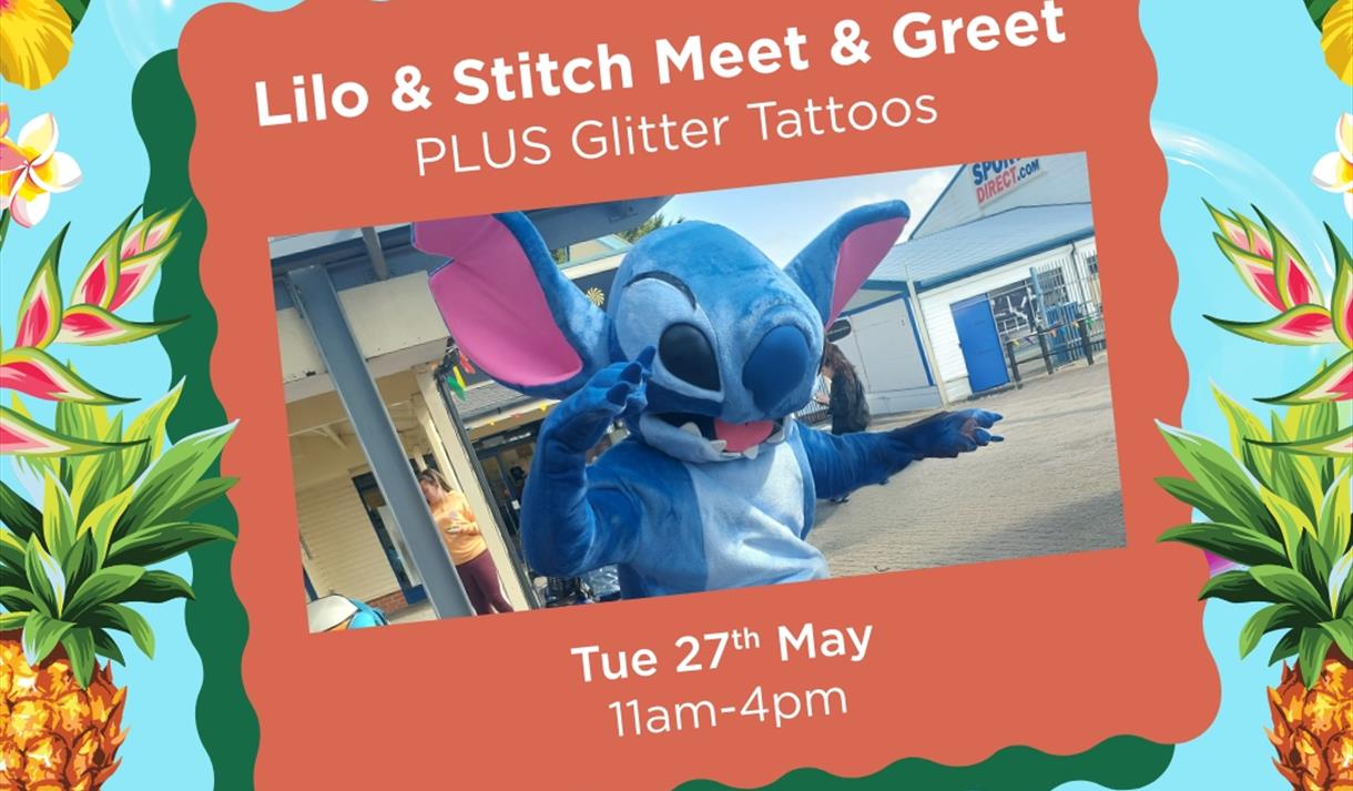 Sunshine and Smilles Week: Lilo and Stitch Meet and Greet with Glitter Tattoos at Affinity Lancashire