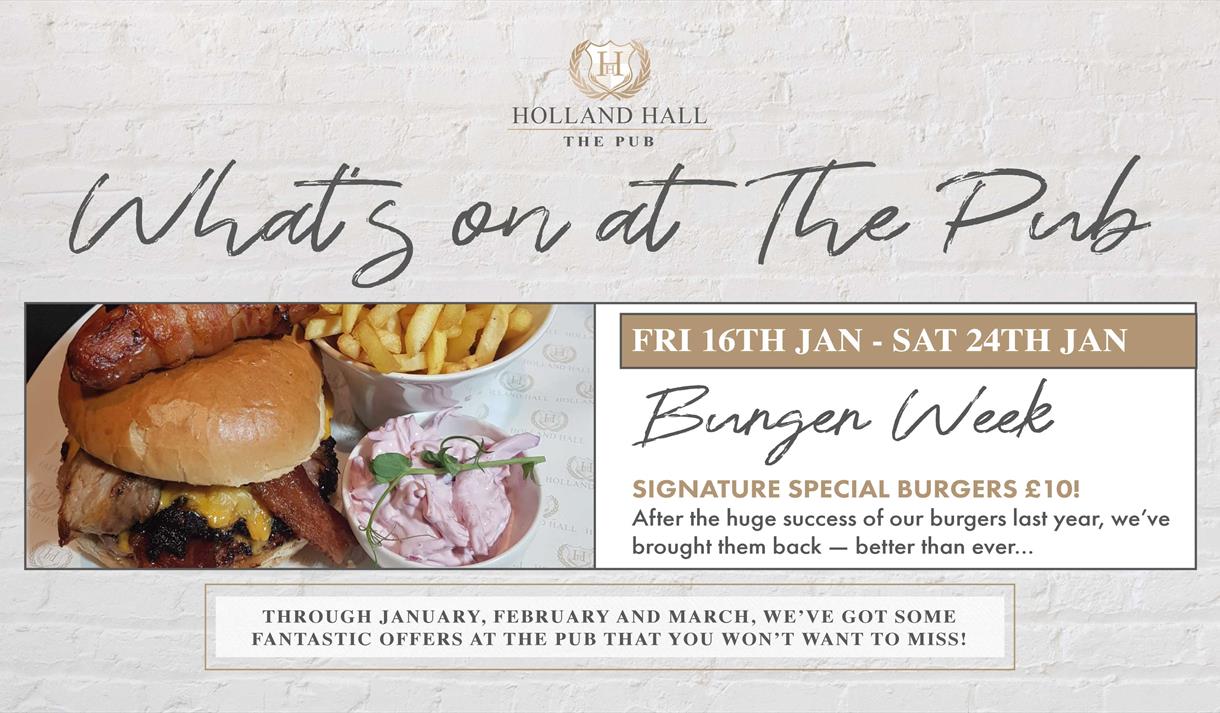 Burger Week at The Pub at Holland Hall