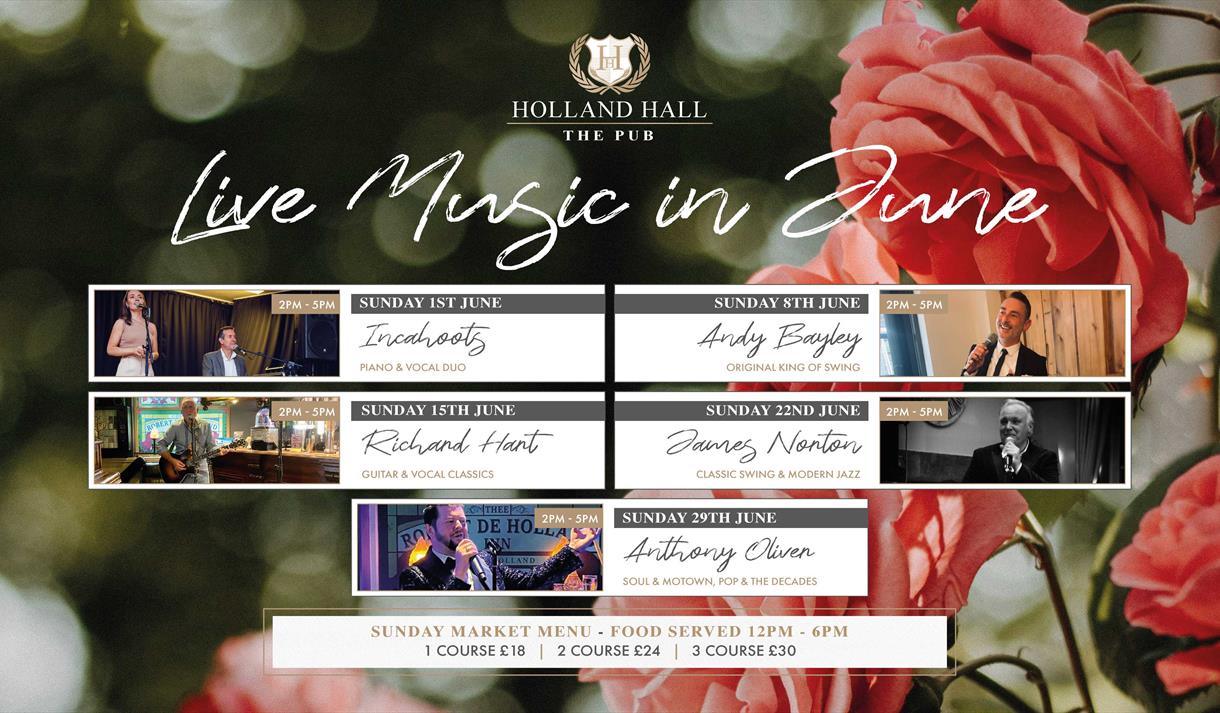 Live Music Sundays in June at The Pub at Holland Hall