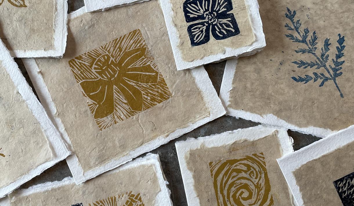 Spring Flower Lino Block Printing