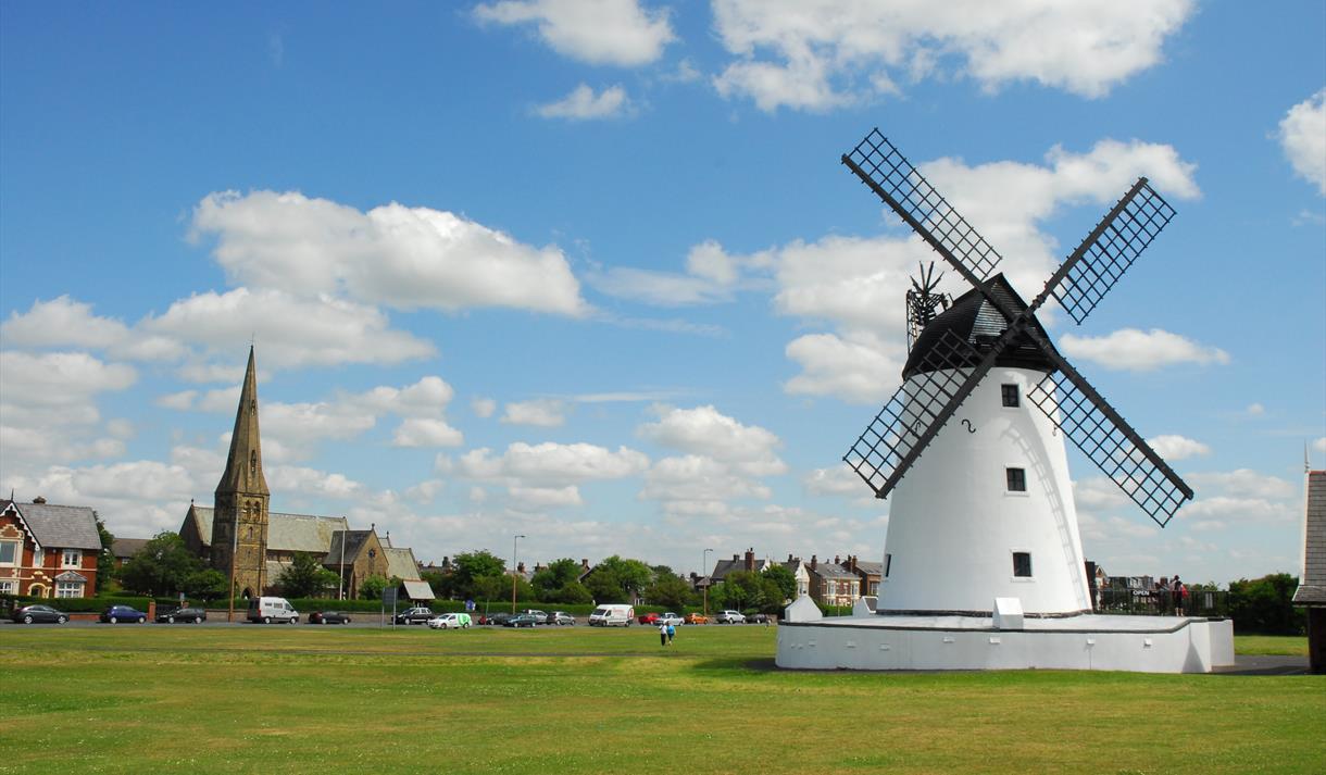 Lytham Windmill on clear sunny day