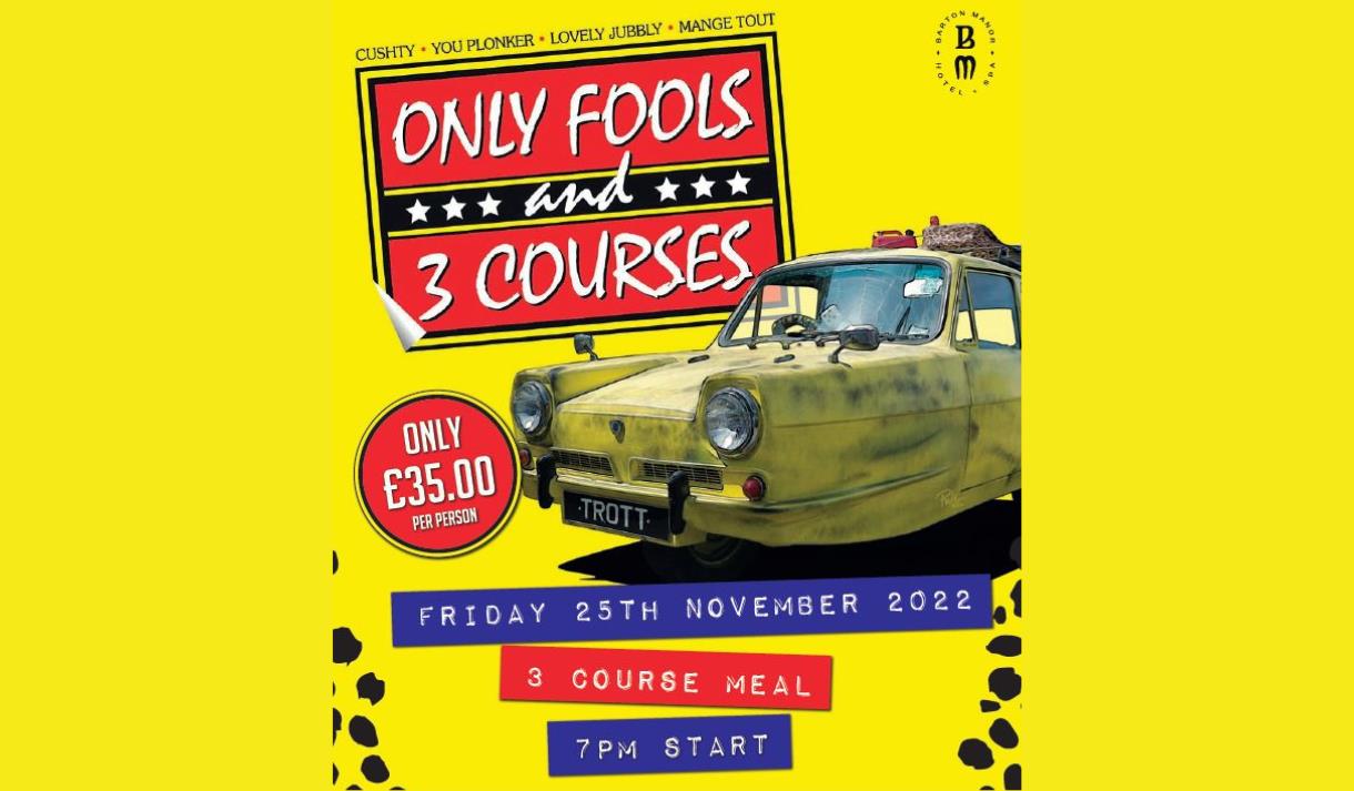 Only Fools and 3 courses at Barton Manor Hotel