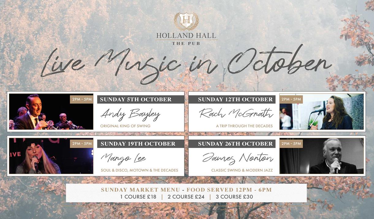 Live Music Sundays in October at The Pub at Holland Hall