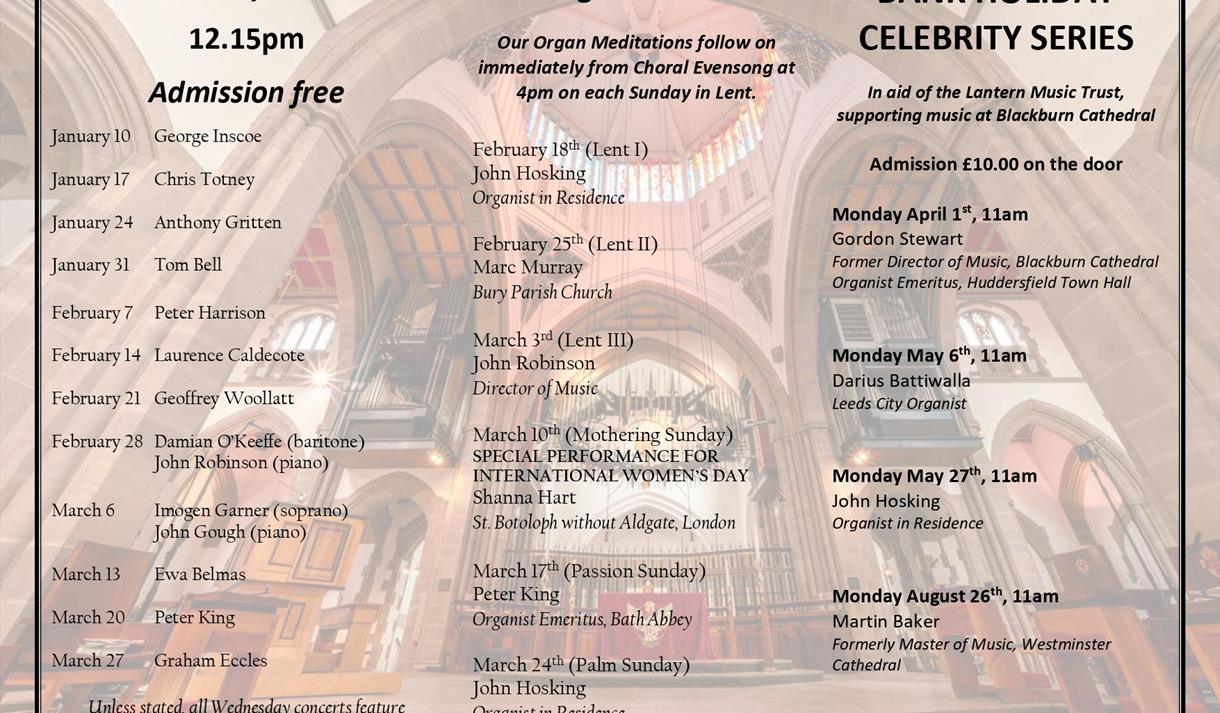 Blackburn Cathedral Organ Recital Series
