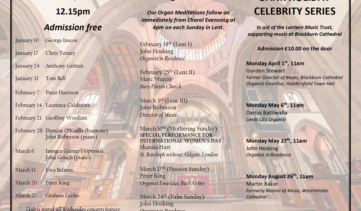 Blackburn Cathedral Organ Recital Series