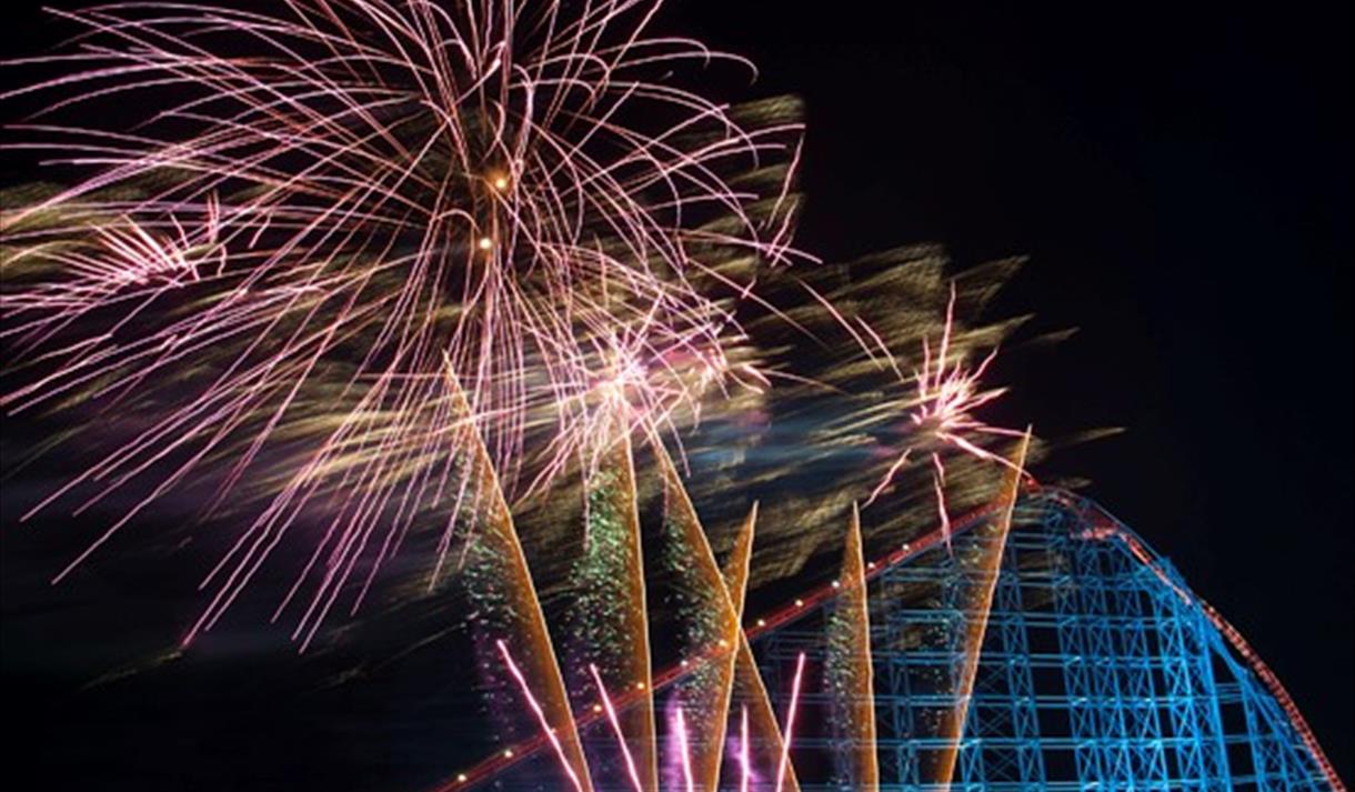 Rollercoaster Riding & Fireworks at Blackpool Pleasure Beach