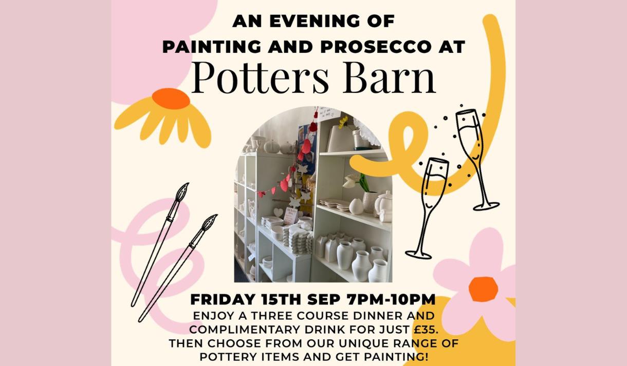 An evening of painting and Prosecco at Potters Barn