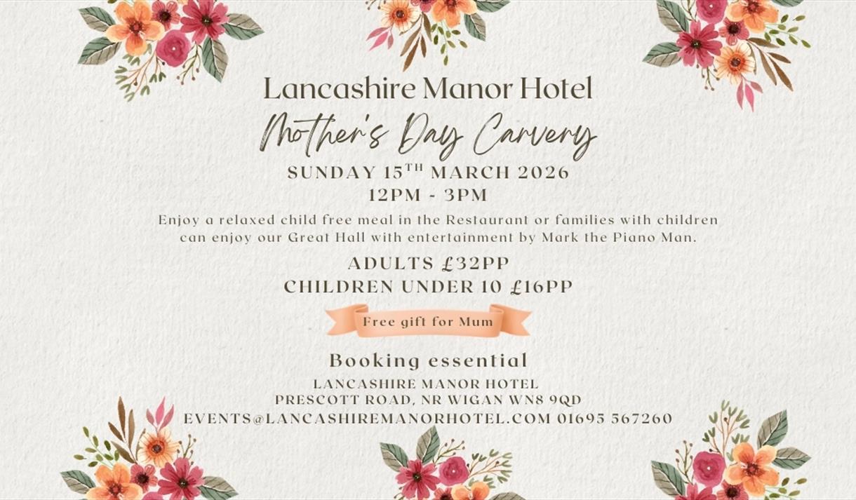 Mother's Day Carvery at Lancashire Manor Hotel