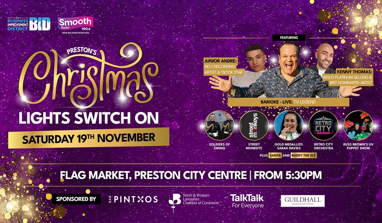 Preston's Christmas Lights Switch On