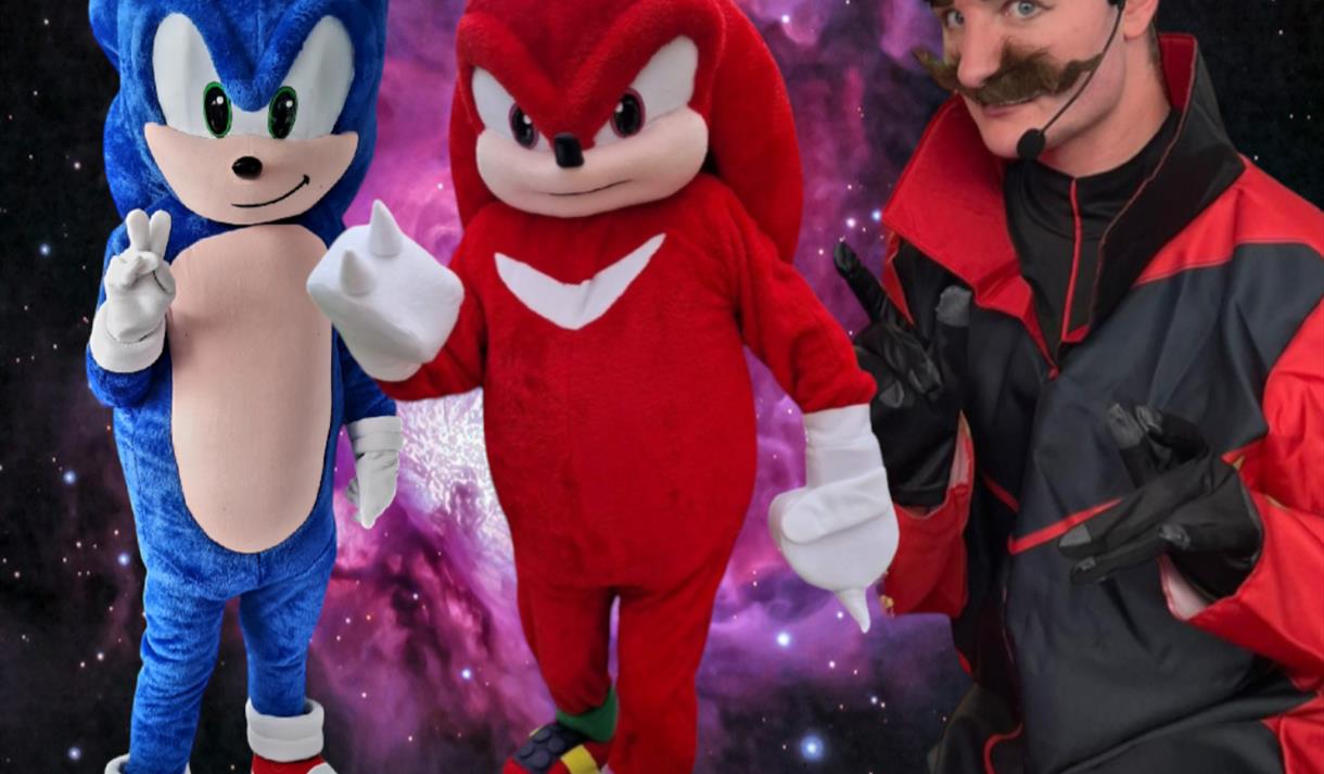 Games & glitter makeovers with Sonic, Knuckles & Dr Robotnik