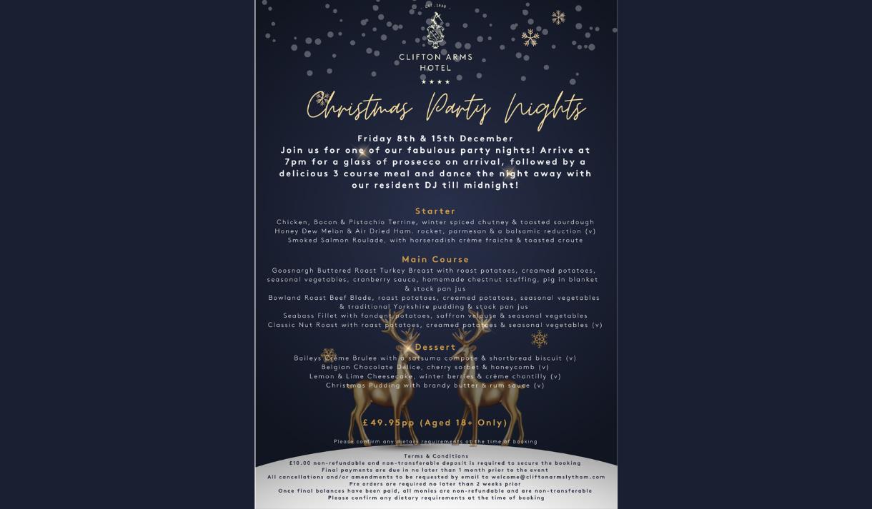 Christmas Party Nights at Clifton Arms Hotel