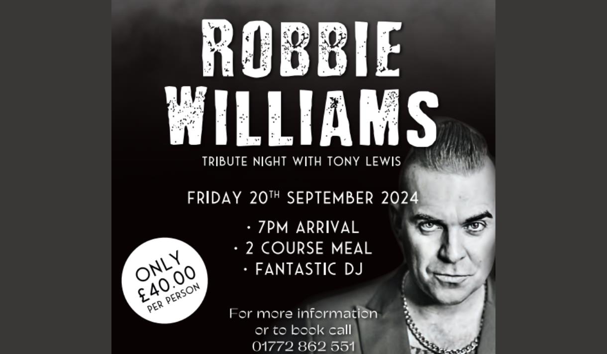 Robbie Williams Tribute Night at Barton Manor Hotel