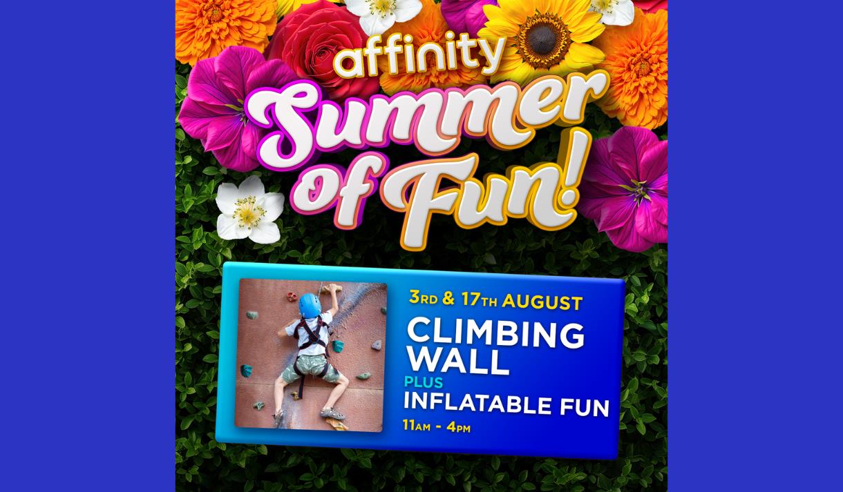 Summer of Fun: Climbing Wall and Inflatable Fun.