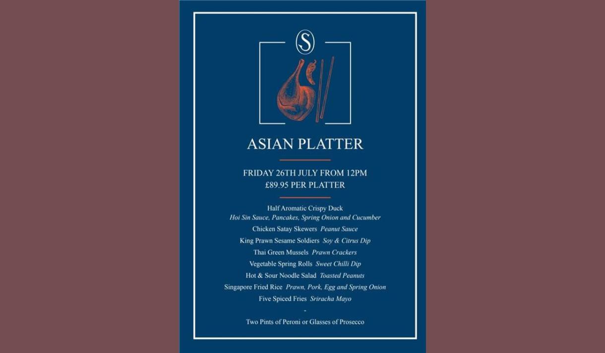 Asian Platter at Farmers Arms