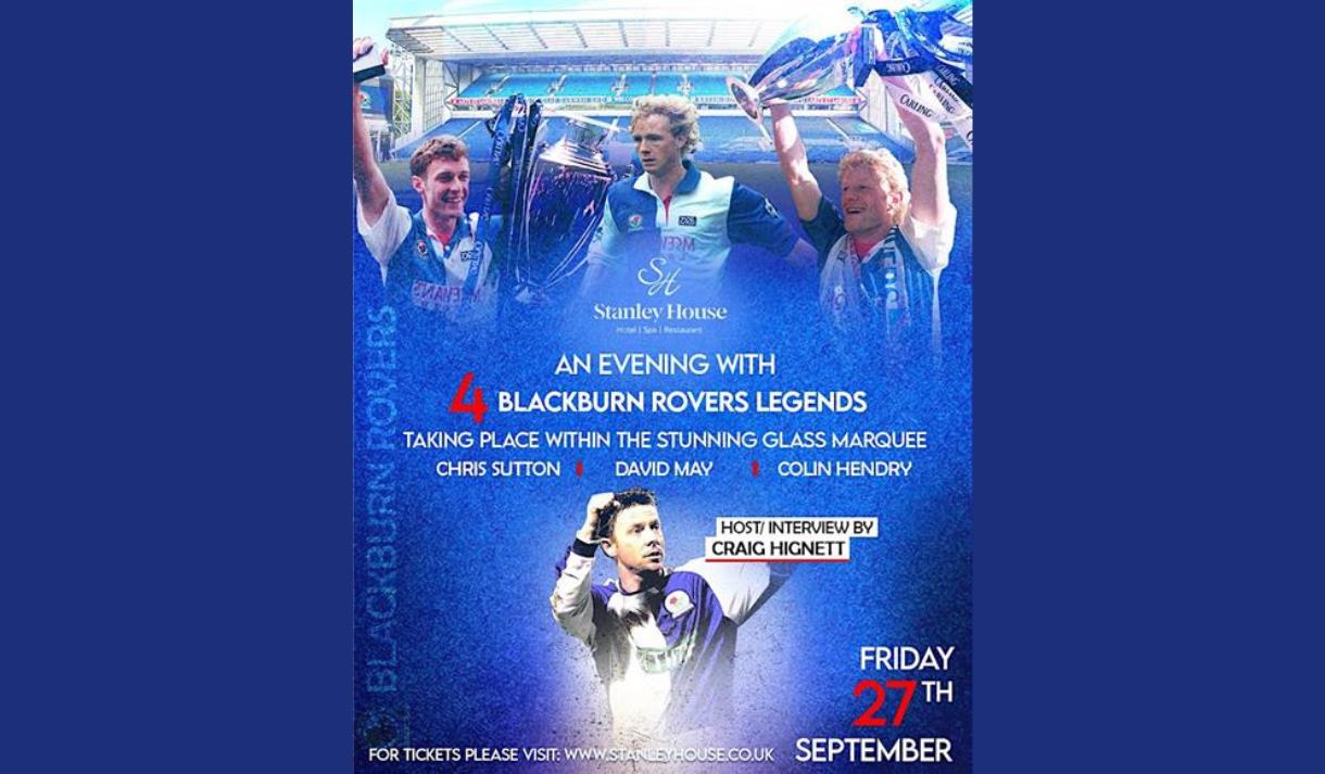 An Evening With Blackburn Rovers Legends at Stanley House Glass Marquee