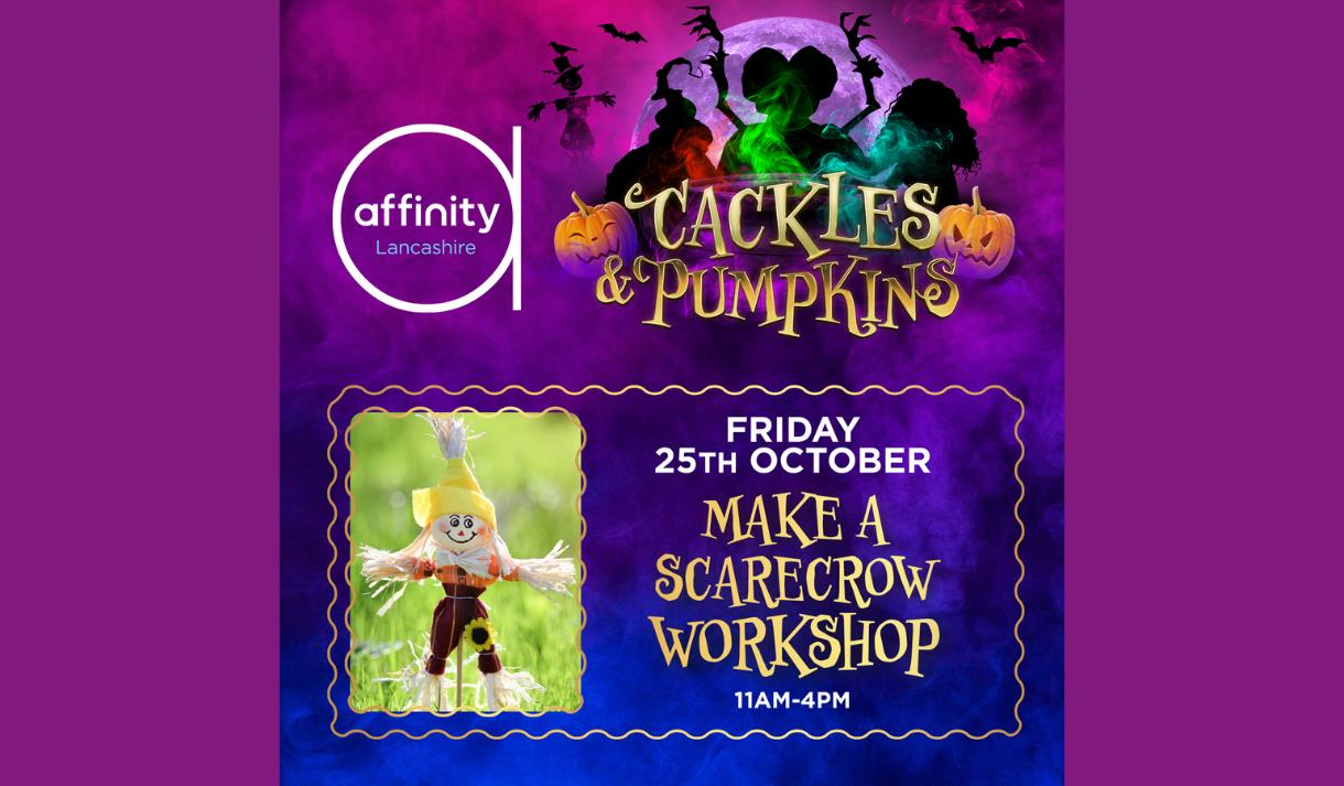 Cackles and Pumpkins at Affinity: Make a Scarecrow Workshop