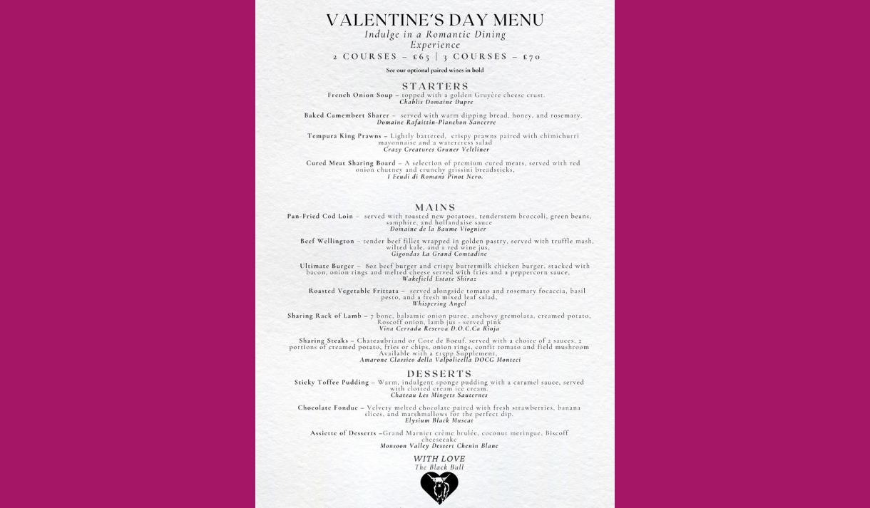 Valentine's Day at Black Bull Inn