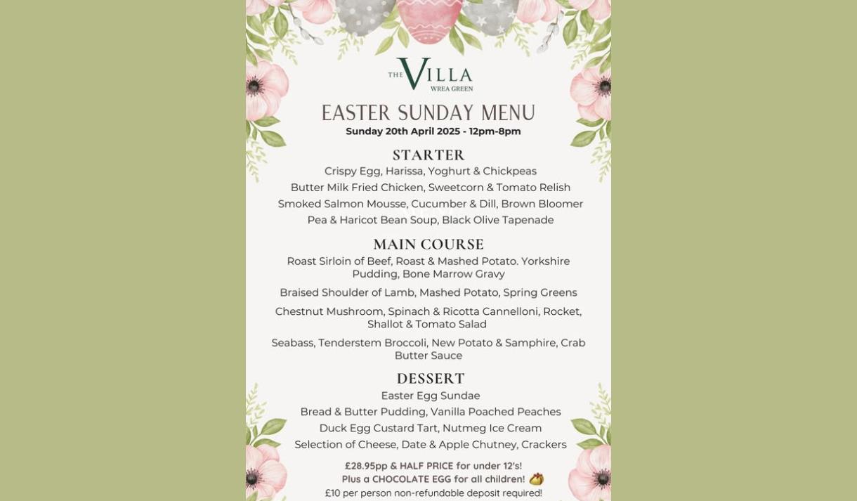 Easter Sunday at The Villa