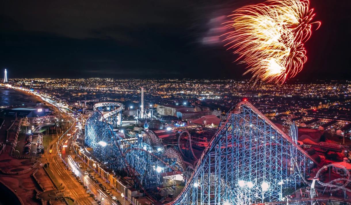 Late Night Riding and Fireworks at Pleasure Beach Resort